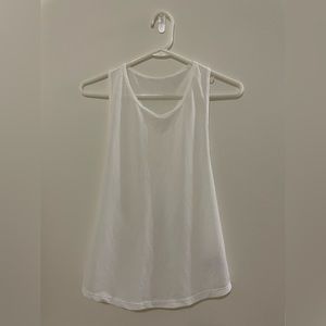 White gym tank top
